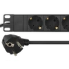 Ilgiklis DELTACO 9xCEE 7/4, 1xCEE 7/7, 3m, juodas / GT-8634