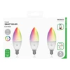 Išmanioji lemputė DELTACO SMART HOME LED, 3 vnt. pakuotėje, E14, WiFI 2.4GHz, 5W, 470lm, reguliuojama, 2700K-6500K, 220-240V, RGB / SH-LE14RGB-3P
