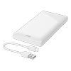 Išorinė baterija DELTACO 10000 mAh, 2,1 A / 10,5 W, 37 Wh, 2x USB-A, balta / PB-A1001