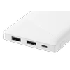 Išorinė baterija DELTACO 10000 mAh, 2,1 A / 10,5 W, 37 Wh, 2x USB-A, balta / PB-A1001