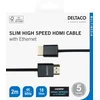 Itin plonas HDMI laidas DELTACO 4K UHD, 2m, juodas / R00100018