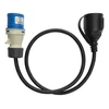 Įžemintas adapterio laidas DELTACO IP44, 230 V 16 A, 1 m, juodas / DEL-124
