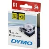 Juostelė DYMO D1 9mm x 7m, juoda ant geltono / S0720730 40918