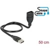 Kabelis DELOCK USB 2.0, 0,5 m, juodas / 83499