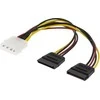 Kabelis DELTACO 4pin, 2x15 pin ATA / SATA-S3