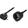 Kabelis DELTACO CEE 7/7 į CEE 7/4 (Schuko), 5.0m, juodas / DEL-112D