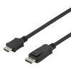 Kabelis DELTACO DisplayPort į HDMI, 4K UHD, 1m, juodas / DP-3010-K / R00110011