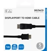 Kabelis DELTACO DisplayPort į HDMI, 4K UHD, 1m, juodas / DP-3010-K / R00110011