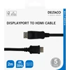 Kabelis DELTACO DisplayPort į HDMI, 4K UHD, 2m, juodas / DP-3020-K / R00110012