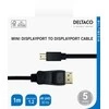 Kabelis DELTACO DisplayPort į miniDisplayPort, 4K UHD, 1m, juodas / DP-1111-K / 00110005