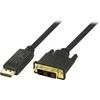 Kabelis DELTACO DisplayPort į DVI-D, Full HD 60Hz, 1m, juodas / DP-2010