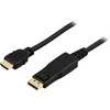 Kabelis DELTACO DisplayPort prie HDMI, Ultra HD 30Hz, 5m, juodas / DP-3050