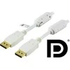 Kabelis DELTACO DisplayPort, Ultra HD 60Hz, 21.6Gb/s, baltas, 1.0m / DP-1011