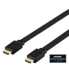 Kabelis DELTACO Flat High Speed su Ethernet HDMI, 4K UHD, 5m, juodas / HDMI-1050F-K / 00100014