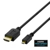 Kabelis DELTACO HDMI - micro HDMI, 4K UHD in 60Hz, 2m, juodas / HDMI-1023-K / 00100007