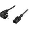 Kabelis DELTACO CEE 7/7 to straight IEC 60320 C13, max 250V / 10A, 0.5m, juodas / DEL-109-50