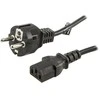 DELTACO įžemintas kabelis CEE 7/7 iki IEC 60320 C13 , max 250V / 10A, 0,5m, juodas / DEL-109M-50