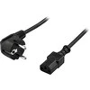 Goobay Kabelis DELTACO CEE 7/7 tiesiai IEC 60320 C13, max 250V / 10A, 2m, juodas / DEL-109