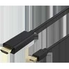 Kabelis DELTACO miniDisplayPort į HDMI, 4K UHD, 2m, juodas / DP-HDMI204-K / R00110020