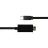Kabelis DELTACO miniDisplayPort į HDMI, 4K UHD, 2m, juodas / DP-HDMI204-K / R00110020
