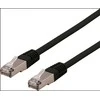 Kabelis DELTACO S/FTP Cat6 patch, 3m, 250MHz, Delta-serifuotas, LSZH, juodas / SFTP-63SH