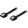 Kabelis DELTACO SATA 6Gb/s, 0.7m, juodas / SATA-1002