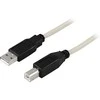 MicroConnect Kabelis DELTACO USB 2.0 "A-B", 1.0m, baltas-juodas / USB-210