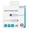 Kabelis DELTACO USB 2.0, C tipas - A tipo vyras, 1,5 m, baltas / USBC-1010M