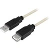 MicroConnect Kabelis DELTACO USB 2.0 ilgintuvas, 5.0m, baltas-juodas / USB2-14