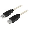 MicroConnect Kabelis DELTACO USB 2.0 ilgintuvas, 5.0m, baltas-juodas / USB2-14
