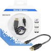 Goobay Kabelis DELTACO USB 2.0 "micro B-AF" OTG, 0.2m, juodas / USB-73-K