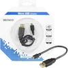Goobay Kabelis DELTACO USB 2.0 "micro B-AF" OTG, 0.2m, juodas / USB-73-K