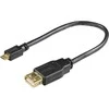 Goobay Kabelis DELTACO USB 2.0 "micro B-AF" OTG, 0.2m, juodas / USB-73-K