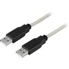 Kabelis DELTACO USB 2.0, Type A ha - Type A ha, 5m / USB2-10