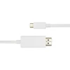USB-C - HDMI kabelis DELTACO 4K UHD, paauksuotos jungtys, 3m, baltas / USBC-HDMI1031-K / 00140024