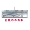 Klaviatūra Cherry KC 6000 SLIM FOR MAC, US, sidabrinė / TB-661-US