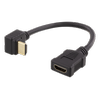 Lankstus HDMI adapteris, 0,2 m, HDMI M / F, UHD DELTACO juodas / HDMI-21E
