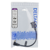 Lankstus HDMI adapteris, 0,2 m, HDMI M / F, UHD DELTACO juodas / HDMI-21E