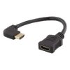 Lankstus HDMI adapteris, 0,2 m, kairinis kampas, HDMI M / F, UHD DELTACO juodas / HDMI-21C