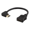 Lankstus HDMI adapteris, 0,2 m, kampinis, HDMI M / F, UHD DELTACO juoda / HDMI-21D