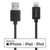 Lightning kabelis DELTACO USB-A -Lightning, 1m, Apple C189 chipset, MFi, FSC ženklinta pakuotė, juodas / IPLH-411