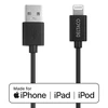 Lightning kabelis DELTACO USB-A -Lightning, 1m, Apple C189 chipset, MFi, FSC ženklinta pakuotė, juodas / IPLH-411