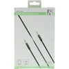 Mob. telefono kabelis DELTACO garso, 3.5mm-3.5mm, 1.0m, juodas lankstus / AUD-101