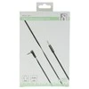Mob. telefono kabelis DELTACO garso, 3.5mm-3.5mm kampinis,0.5m,juodas lankstus / AUD-120