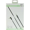 Mob. telefono kabelis DELTACO garso, 3.5mm-3.5mm kampinis, 1.0m, juodas lankstus / AUD-121