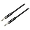 Mob. telefono kabelis DELTACO garso, 3.5mm-3.5mm, 1.0m, juodas lankstus / AUD-101
