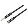 Mob. telefono kabelis DELTACO garso, ilgintuvas 3.5mm 4pin, 0.5m, juodas lankstus / AUD-150