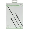 Mob. telefono kabelis DELTACO garso, ilgintuvas 3.5mm 4pin, 0.5m, juodas lankstus / AUD-150