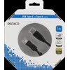 Mob. telefono kabelis DELTACO USB 2.0 "CA", 1.0m, juodas / USBC-1004-K