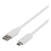 Mob. telefono kabelis DELTACO USB 2.0 "C-A", 1.5M, baltas / USBC-1010